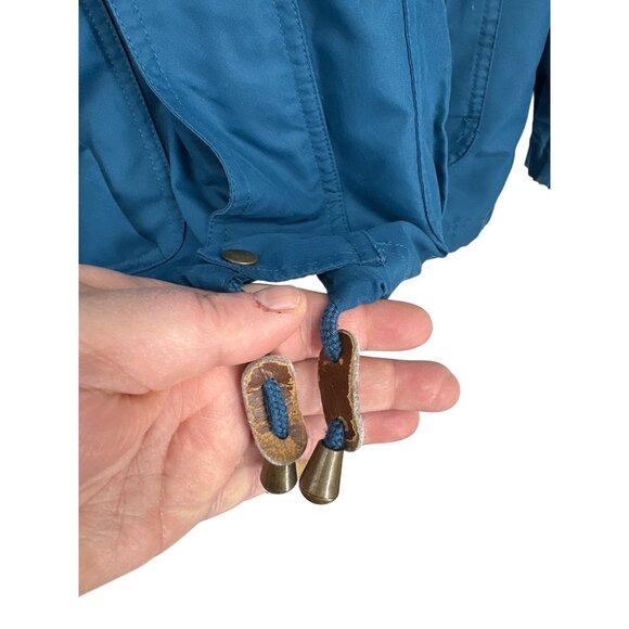 Vintage L.L. Bean Men's Teal Full Zip and Snap Close Hidden Hood Jacket Tall L - Picture 3 of 16